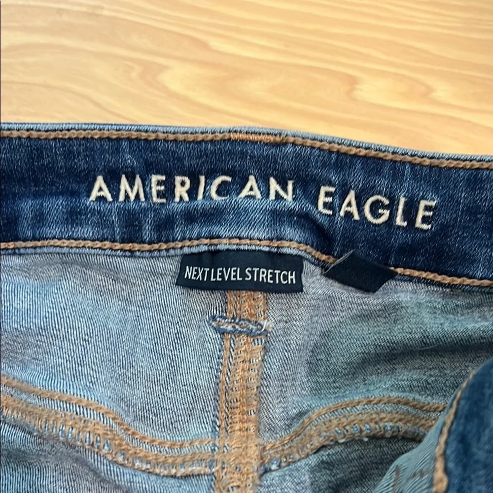 American Eagle Outfitters Dark Blue Flare Jeans - Picture 2 of 9